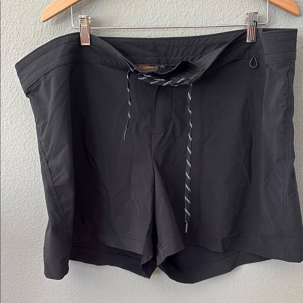 Lands’ End women’s black swim shorts, size 20W, EUC